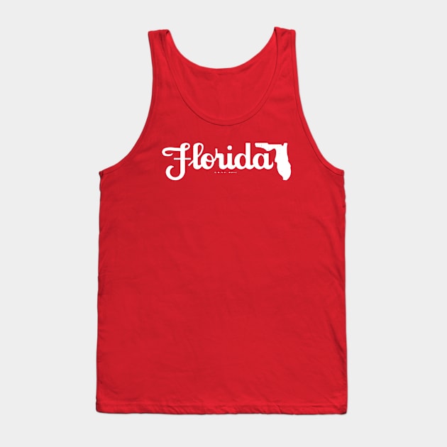 Florida - Vintage Lettering (White) Tank Top by deadmansupplyco